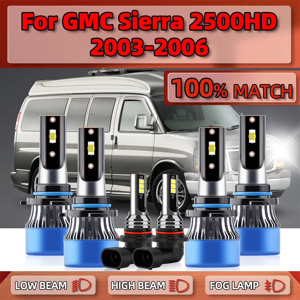 LED Car Headlight Bulbs 360W 60000LM Turbo Auto Lamps 6000K White 12V Fog Light For GMC Sierra 2500 HD 2003 2004 2005 2006
LED Car Headlight Bulbs 360W 60000LM Turbo Auto Lamps 6000K White 12V Fog Light For GMC Sierra 2500 HD 2003 2004 2005 2006