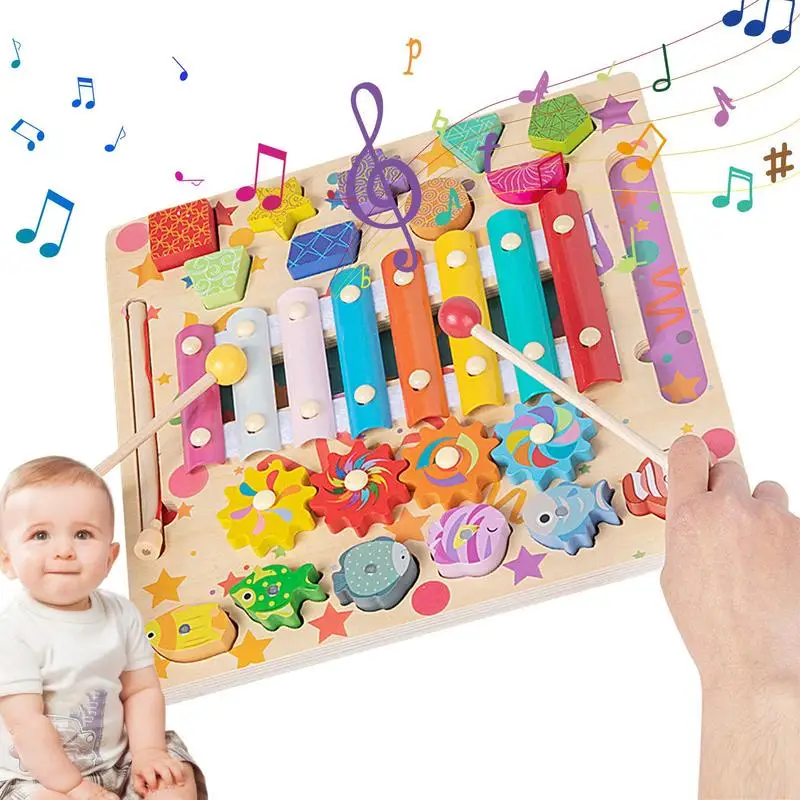

Number Recognition Toys Musical Xylophone Wood Toy Preschool Learning Toys Creative Early Educational Montessori Play For