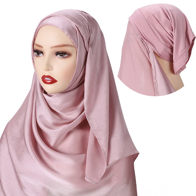 Модная летняя мгновенная Hijab женский мусульманский шарф новая 2 в 1 складчатая атласная длинная шаль с трикотажной подкладкой и внутренней крышкой x 70 см
Модная летняя мгновенная Hijab женский мусульманский шарф новая 2 в 1 складчатая атласная длинная шаль с трикотажной подкладкой и внутренней крышкой x 70 см