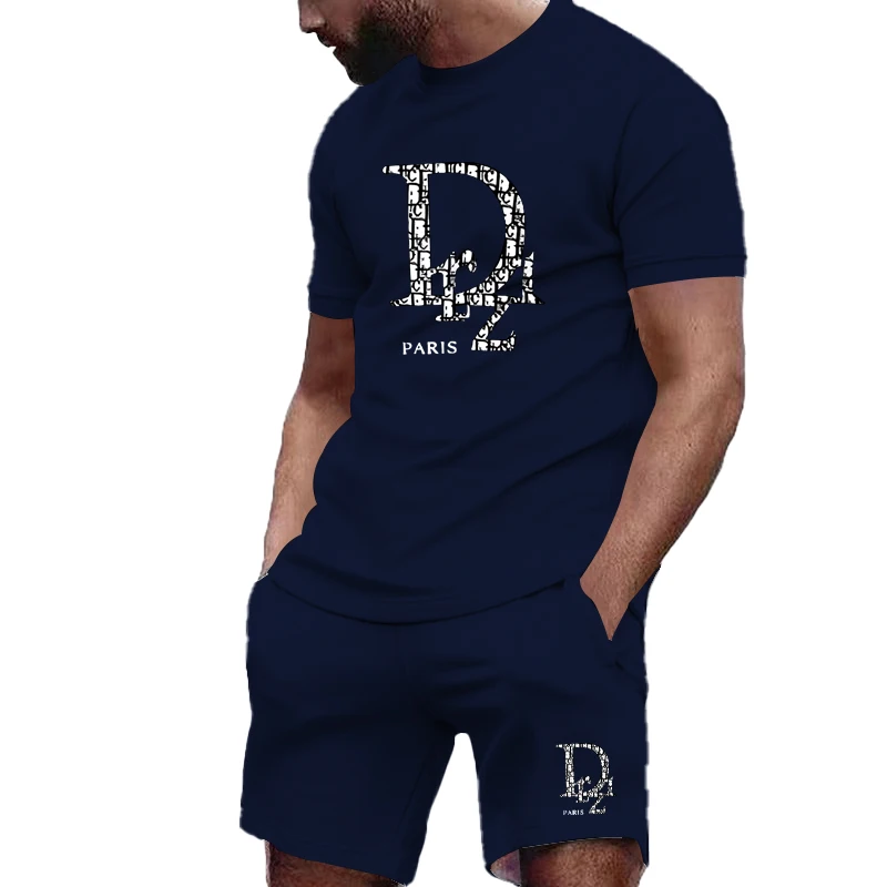 Fashionable summer outdoor sports suit, men's short-sleeved T-shirt and shorts, casual fashion two-piece breathable popular
Fashionable summer outdoor sports suit, men's short-sleeved T-shirt and shorts, casual fashion two-piece breathable popular