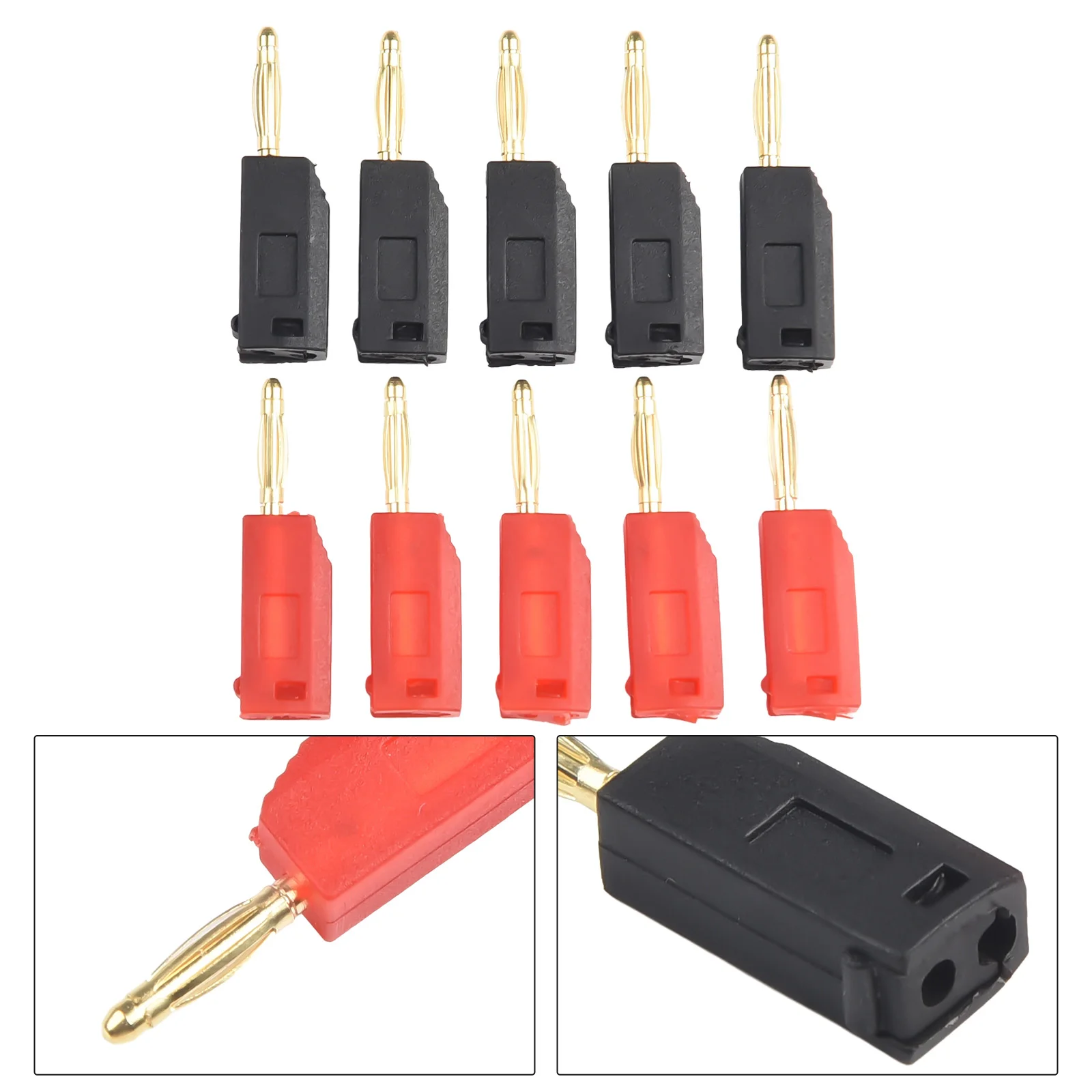 Terminals 10PCS 2MM Banana Plug Stackable Gold Plating Electrical Terminal Connector Test Measurement Electrical Equipment
Terminals 10PCS 2MM Banana Plug Stackable Gold Plating Electrical Terminal Connector Test Measurement Electrical Equipment