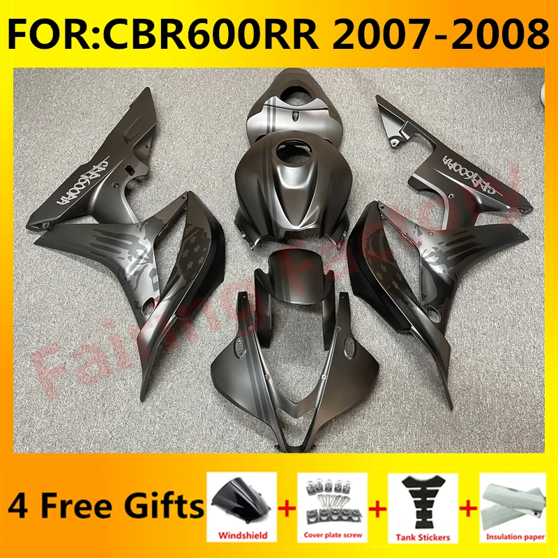 

New ABS Motorcycle Whole Fairings Kit for CBR600RR F5 2007 2008 CBR600 RR CBR 600RR 07 08 Bodywork full fairing set grey black