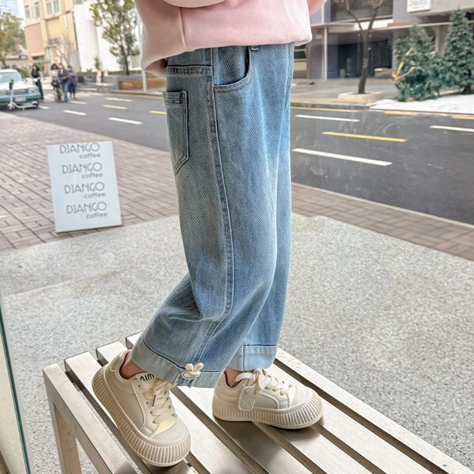 بنطلون جينز جديد للأطفال لعام 2026 مبطن بالصوف، سروال حراري دافئ للخريف والشتاء، بنطلون دنيم أنيق للفتيات، ملابس سفلية كاجوال للأطفال من 3-8 سنوات بنطلون جينز جديد للأطفال لعام 2026 مبطن بالصوف، سروال حراري دافئ للخريف والشتاء، بنطلون دنيم أنيق للفتيات، ملابس سفلية كاجوال للأطفال من 3-8 سنوات