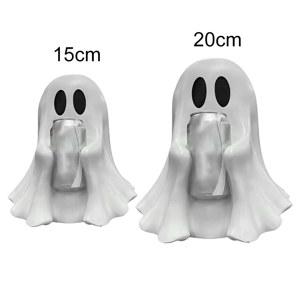 15/20cm Cute Ghost Drink Holder Halloween Ghost Can Holder for Coke Soda Spooky Desktop Resin Ornament for Indoor Bar Home Decor 15/20cm Cute Ghost Drink Holder Halloween Ghost Can Holder for Coke Soda Spooky Desktop Resin Ornament for Indoor Bar Home Decor