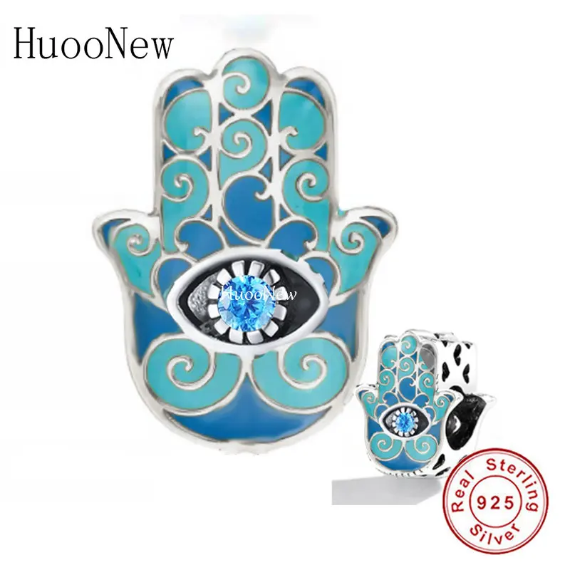 Fit Original Pan Charms Bracelet 925 Sterling Silver Good Luck Pattern Blue Hasma Hand Evil Eye Bead For Making Women Berloque 
Fit Original Pan Charms Bracelet 925 Sterling Silver Good Luck Pattern Blue Hasma Hand Evil Eye Bead For Making Women Berloque