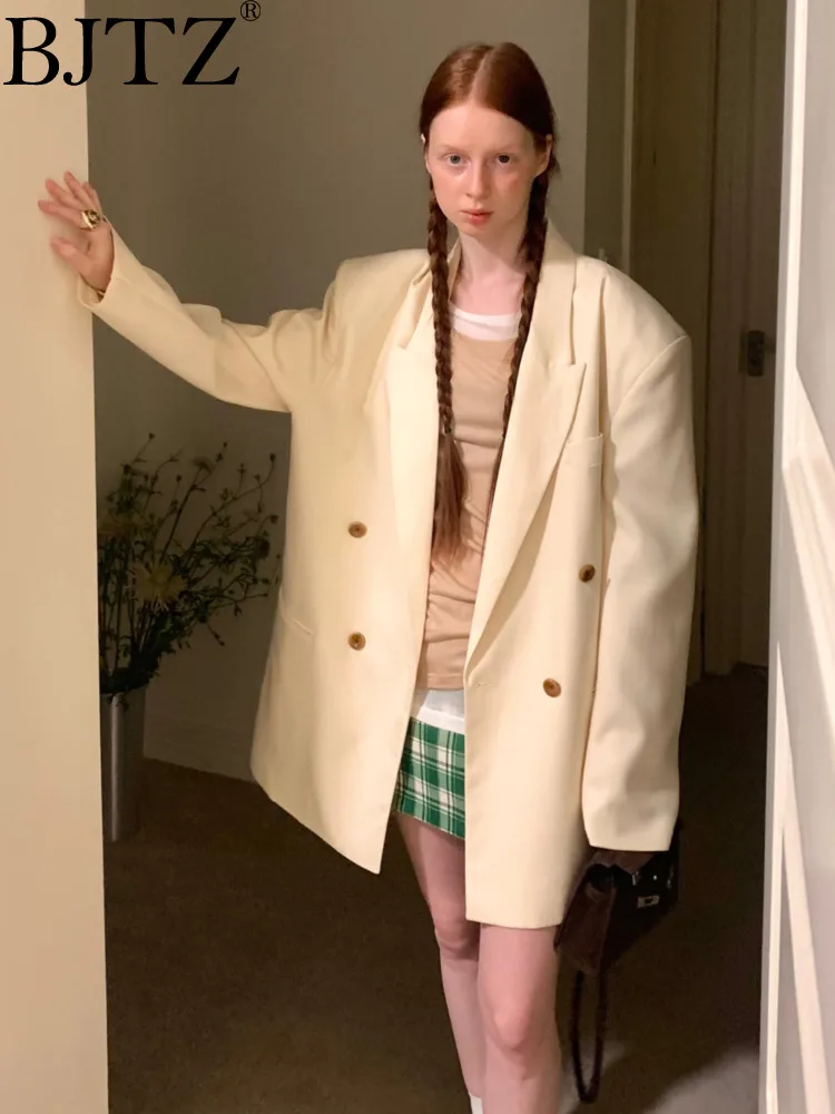 BJTZ Solid Color Versatile Loose Big Size Blazer Coat For Women 2024 Spring Autumn New Trend Vintage Casual Blazers Jacket HL637
BJTZ Solid Color Versatile Loose Big Size Blazer Coat For Women 2024 Spring Autumn New Trend Vintage Casual Blazers Jacket HL637