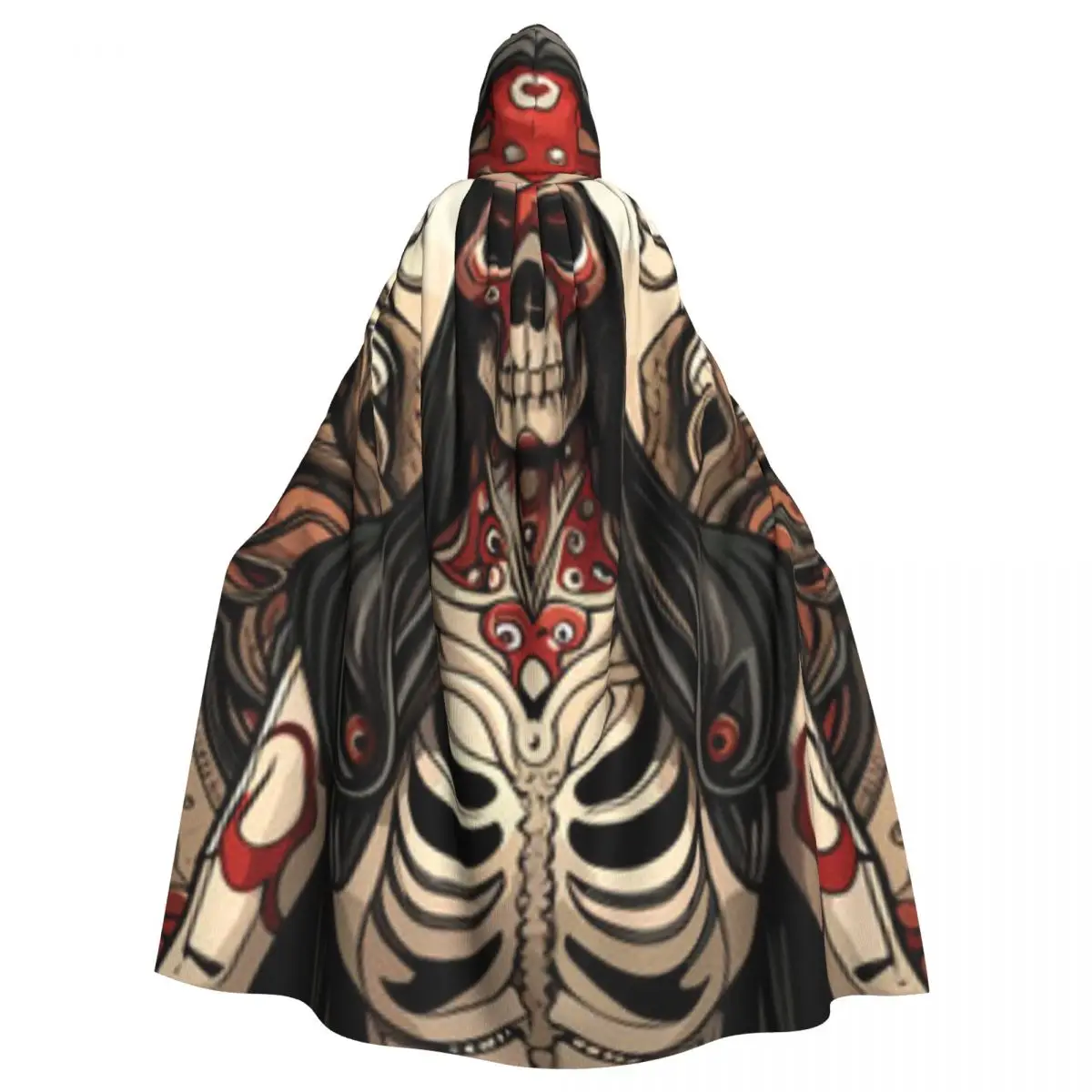 

Skull Girl Hooded Cloak Coat Halloween Cosplay Costume Vampire Devil Wizard Cape Gown Party