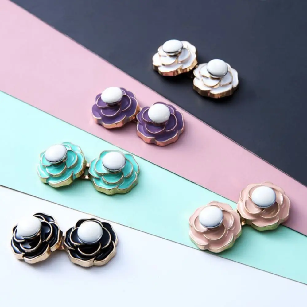 1Pair Camellia Flower Pants Button Tightener Alloy Waist Buckle Adjustable Jean Buttons for Loose Jeans Clothing Accessories
1Pair Camellia Flower Pants Button Tightener Alloy Waist Buckle Adjustable Jean Buttons for Loose Jeans Clothing Accessories