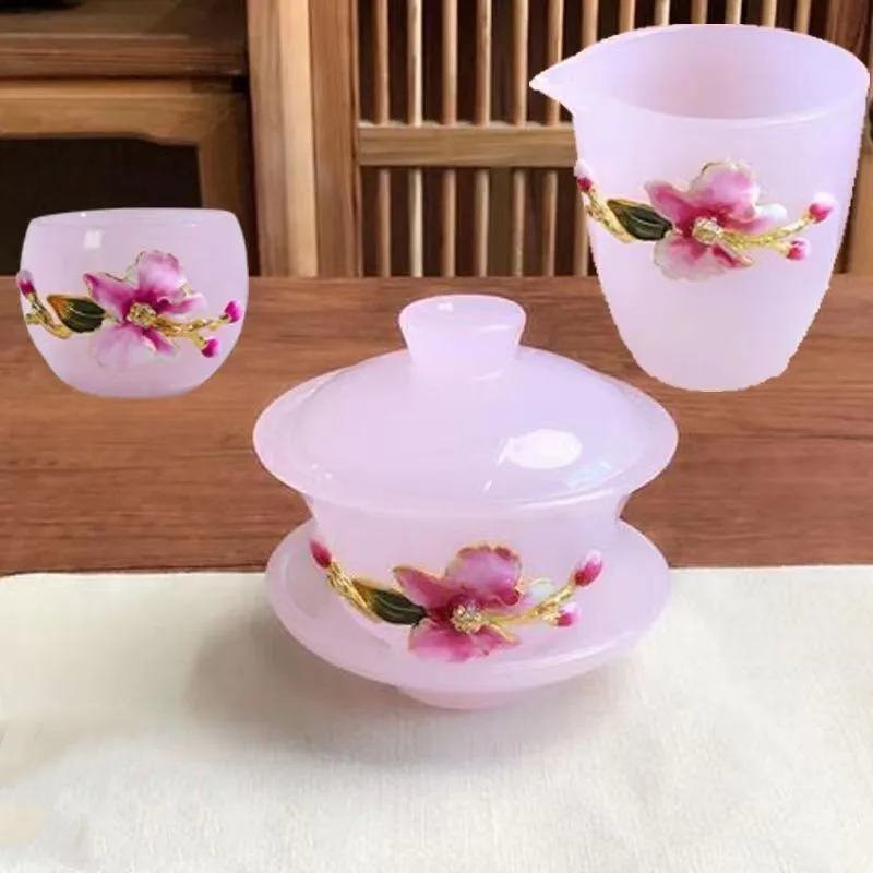 Jade Porcelain Glass Tea Set 150ml Gaiwan Tea Tureen Teaware Master Cup Bowl Creative Decor Crafts Birthday Gift Cups
Jade Porcelain Glass Tea Set 150ml Gaiwan Tea Tureen Teaware Master Cup Bowl Creative Decor Crafts Birthday Gift Cups
