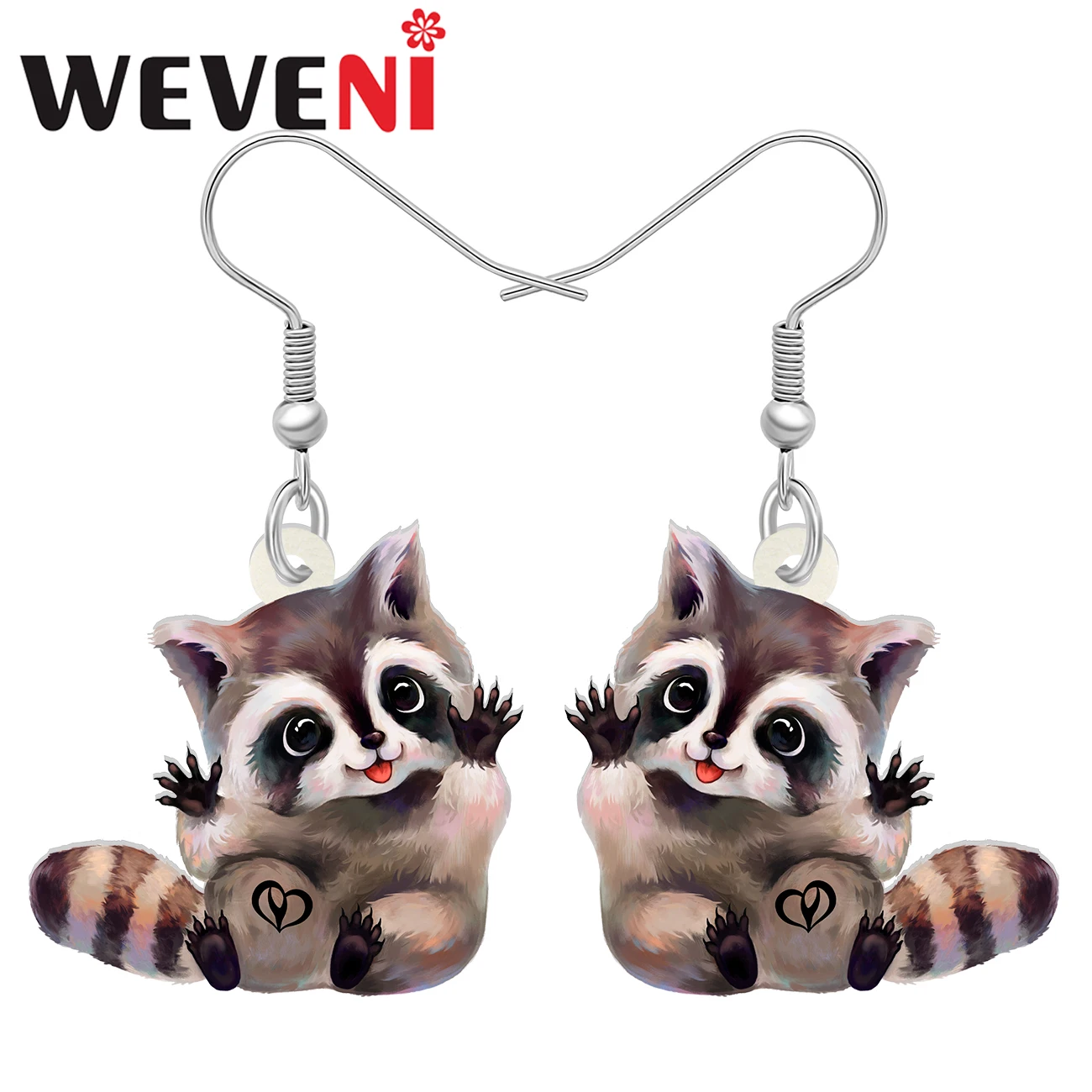 WEVENI Acrylic Drop Dangle Fuffy Raccoon Earrings Chubby Animals Fashion Jewelry For Women Girls Kids Party Gifts Decorations 
WEVENI Acrylic Drop Dangle Fuffy Raccoon Earrings Chubby Animals Fashion Jewelry For Women Girls Kids Party Gifts Decorations