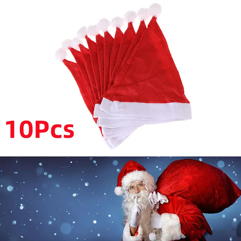 10Pcs/Set Christmas Hat Dropshipping Beanie Santa Claus Hat Xmas Cap New Year Home Gift Party Supplies For Navidad Decoration
10Pcs/Set Christmas Hat Dropshipping Beanie Santa Claus Hat Xmas Cap New Year Home Gift Party Supplies For Navidad Decoration