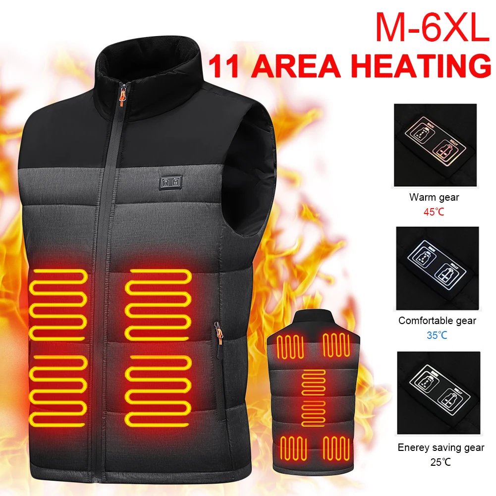 Winter 11 Areas Heated Vest Men Women USB Heating Jacket Electric Heating Thermal Warm Clothes Outdoor Fishing Hunting Vest
Winter 11 Areas Heated Vest Men Women USB Heating Jacket Electric Heating Thermal Warm Clothes Outdoor Fishing Hunting Vest