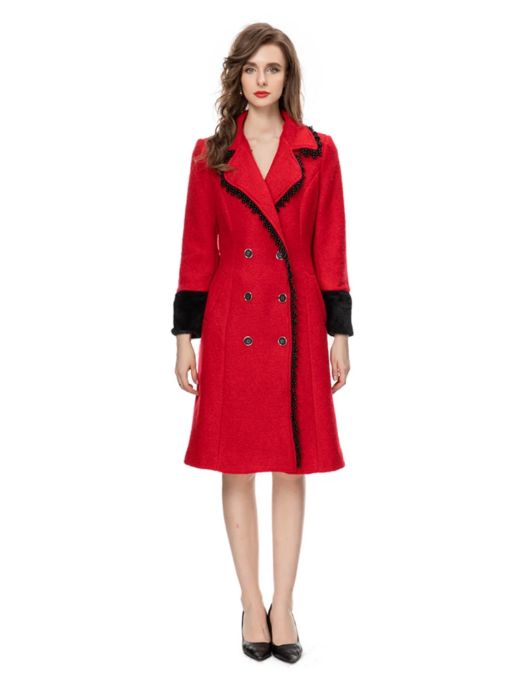 HIGH STREET Newest 2024 Fall Winter Fashion Designer Overcoat Women's Slim Fitting Double-Breasted Wool Blends Long Coat
HIGH STREET Newest 2024 Fall Winter Fashion Designer Overcoat Women's Slim Fitting Double-Breasted Wool Blends Long Coat