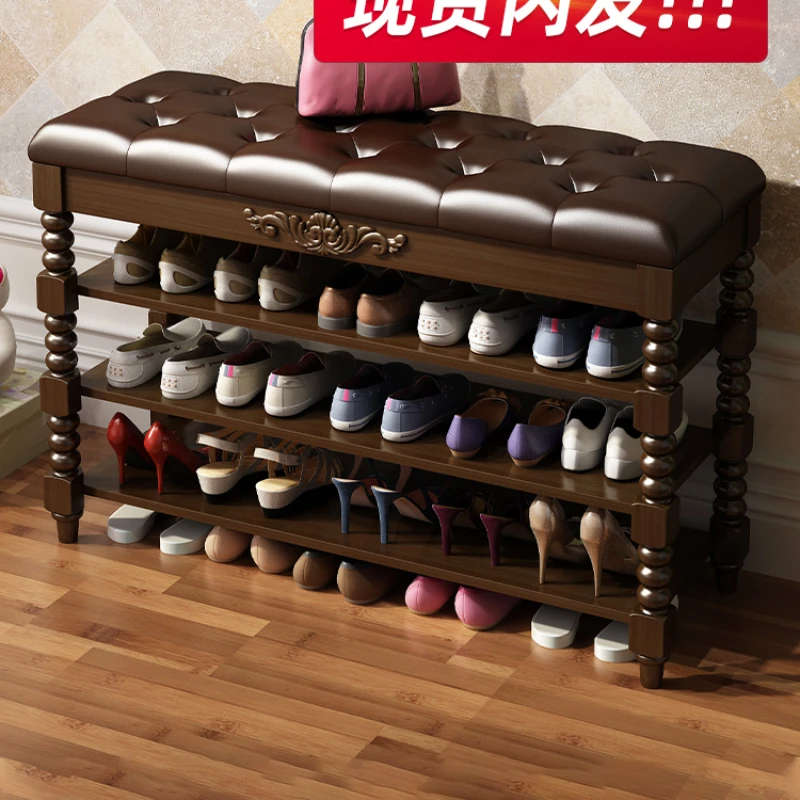 Solid wood shoe rack, simple door, household multi-layer, sitting shoe cabinet storage and dustproof
Solid wood shoe rack, simple door, household multi-layer, sitting shoe cabinet storage and dustproof