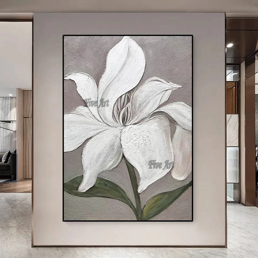 Sleeping Room Decorative Picture Canvas Wall Art Large Flower Oil Paintings Abstract Unframed Design White Acrylic Artwork
Sleeping Room Decorative Picture Canvas Wall Art Large Flower Oil Paintings Abstract Unframed Design White Acrylic Artwork