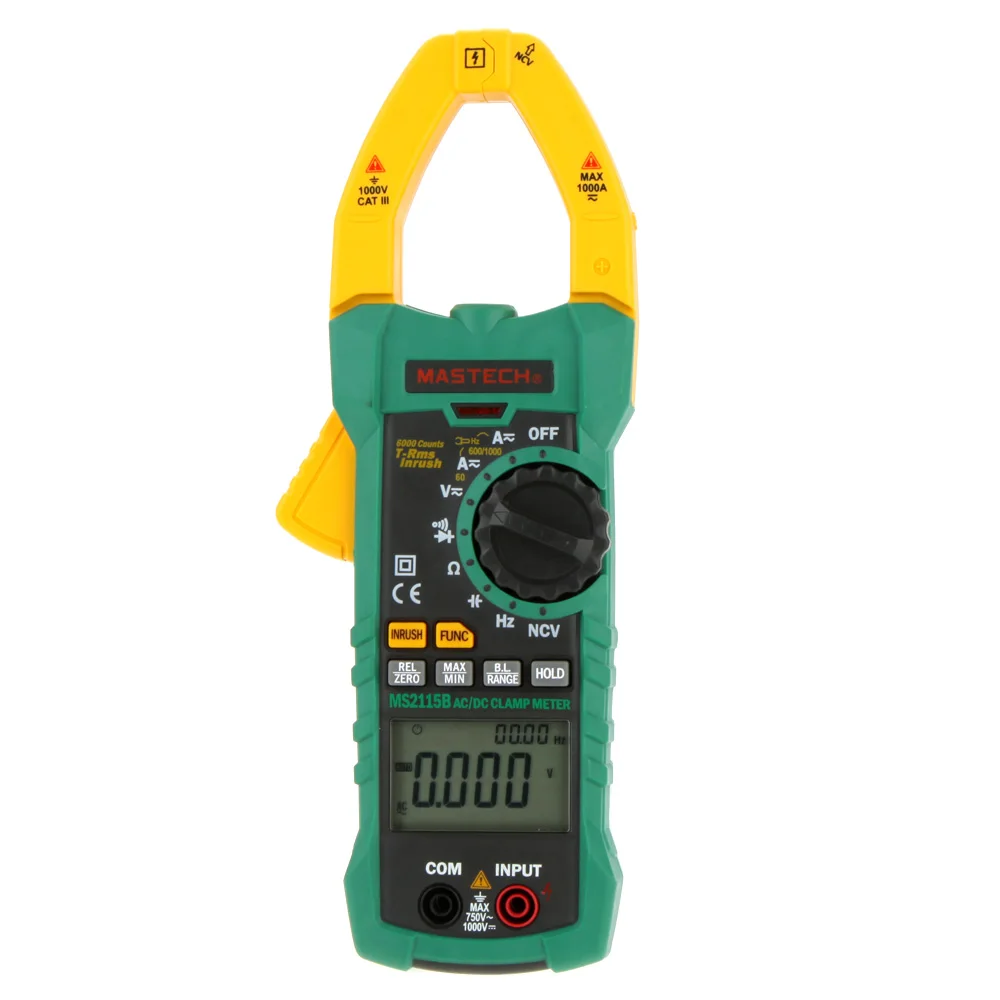 RMS Digital Clamp Meter Multimeter MASTECH MS2015A/MS2015B/MS2115A/MS2115B/Voltage Current Ohm Capacitance Frequency Tester
RMS Digital Clamp Meter Multimeter MASTECH MS2015A/MS2015B/MS2115A/MS2115B/Voltage Current Ohm Capacitance Frequency Tester