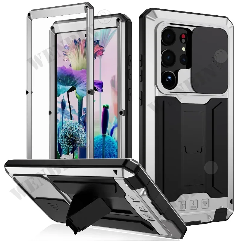 Military Case For Samsung S24 S23 Ultra S22 S21 Grade Full-Body Rugged Luxury Built-in Kickstand Slide Camera Protective Case
Military Case For Samsung S24 S23 Ultra S22 S21 Grade Full-Body Rugged Luxury Built-in Kickstand Slide Camera Protective Case