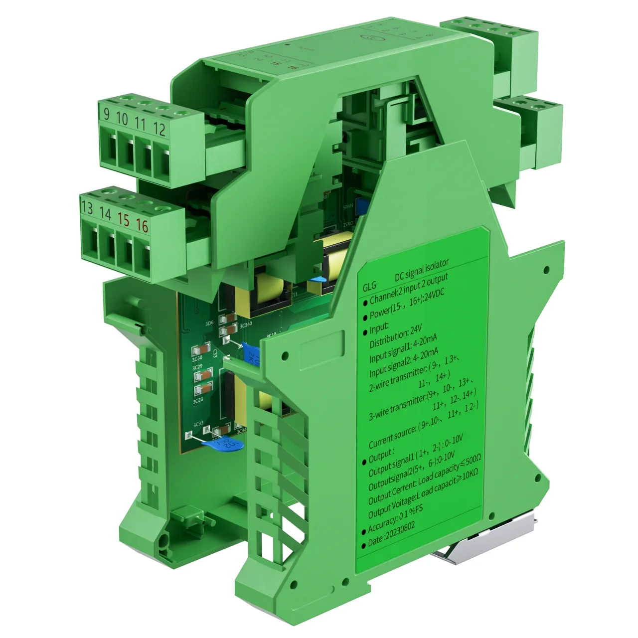 

Analog DC Signal Isolator Power Current Transmitter Multi-input, Multi-output 0-10V 4-20mA 0-5V Signal Isolation Sensor Current