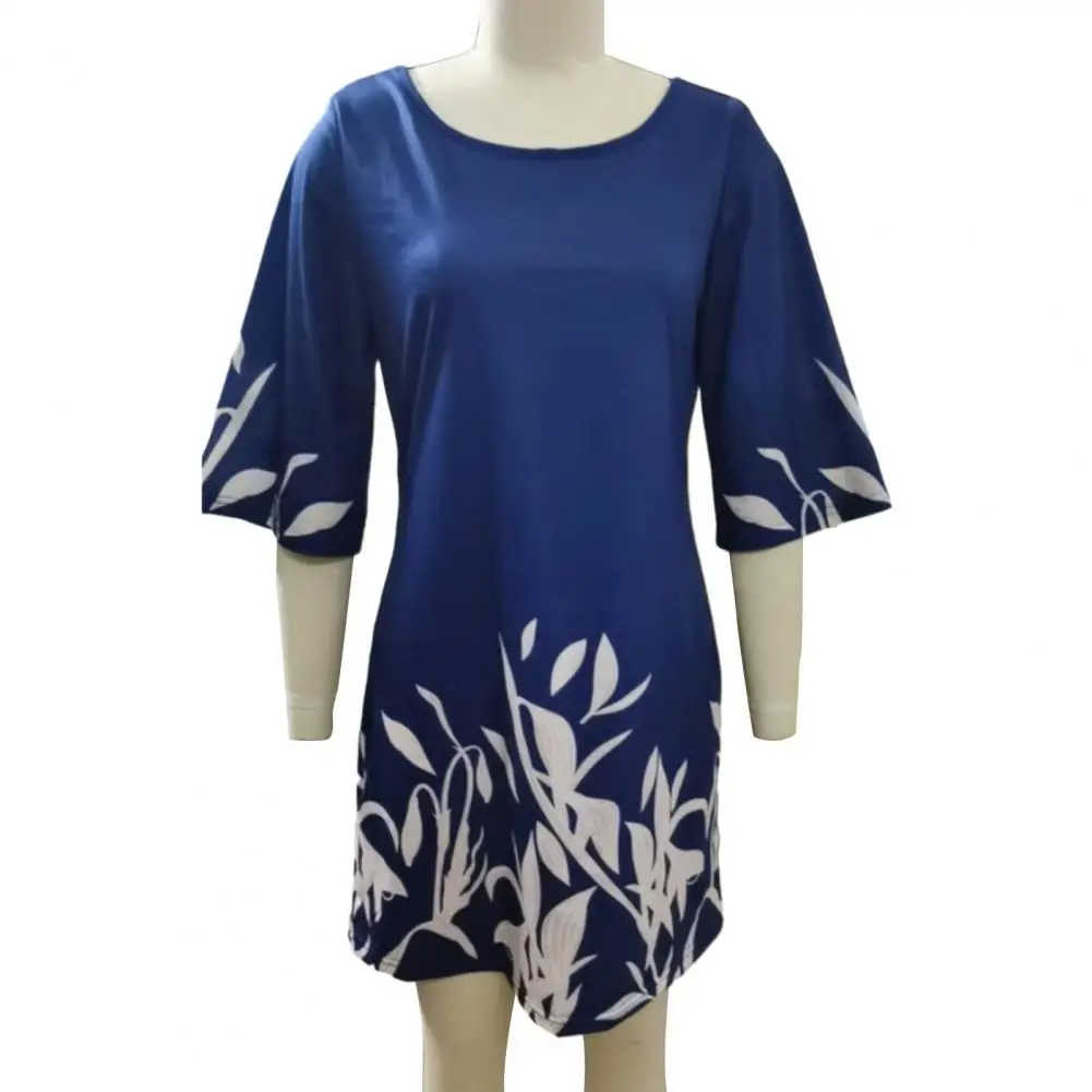 O Neck Women Clothing Leaf Print A-line Mini Dress for Women Spring Summer Soft O Neck Half Sleeve Above Knee Length Loose Fit
O Neck Women Clothing Leaf Print A-line Mini Dress for Women Spring Summer Soft O Neck Half Sleeve Above Knee Length Loose Fit