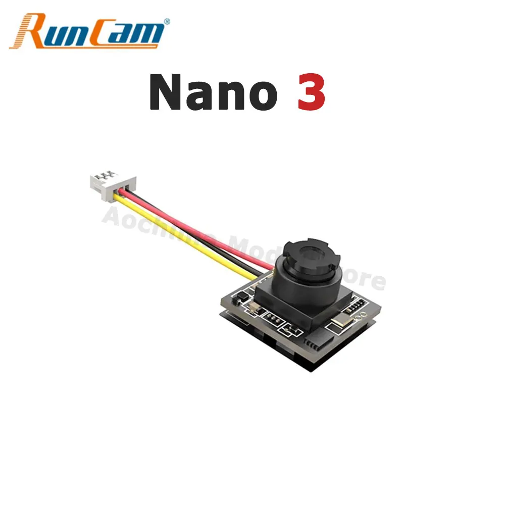 RunCam Nano 3 1/3'' 800TVL 1.1g Ultra Light FOV 140 Wide Angle NTSC CMOS FPV Camera for FPV Racing Drone
RunCam Nano 3 1/3'' 800TVL 1.1g Ultra Light FOV 140 Wide Angle NTSC CMOS FPV Camera for FPV Racing Drone