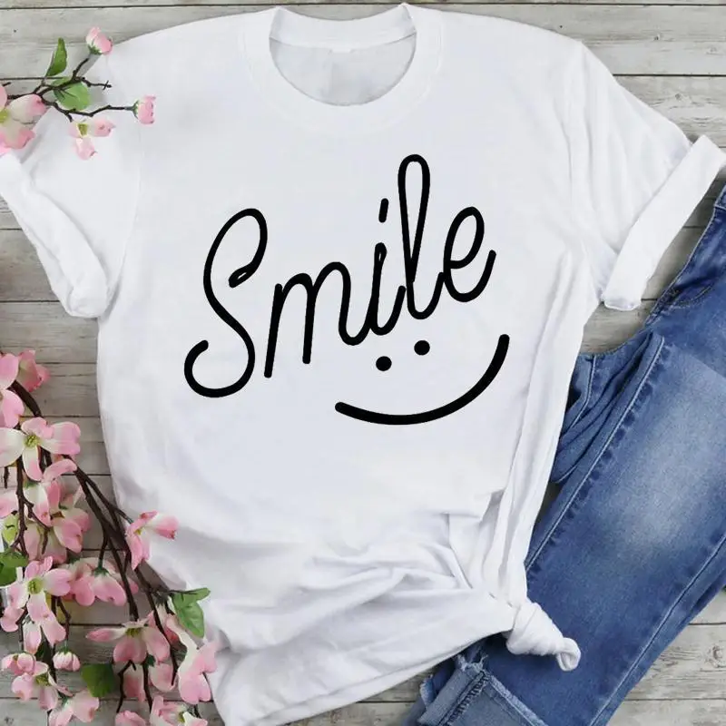 Women Graphic 90s Letter Happy Cute Style Cartoon Summer Fashion Print Short Sleeve Wear Vacation Tops Tees Tshirt T-Shirt
Women Graphic 90s Letter Happy Cute Style Cartoon Summer Fashion Print Short Sleeve Wear Vacation Tops Tees Tshirt T-Shirt