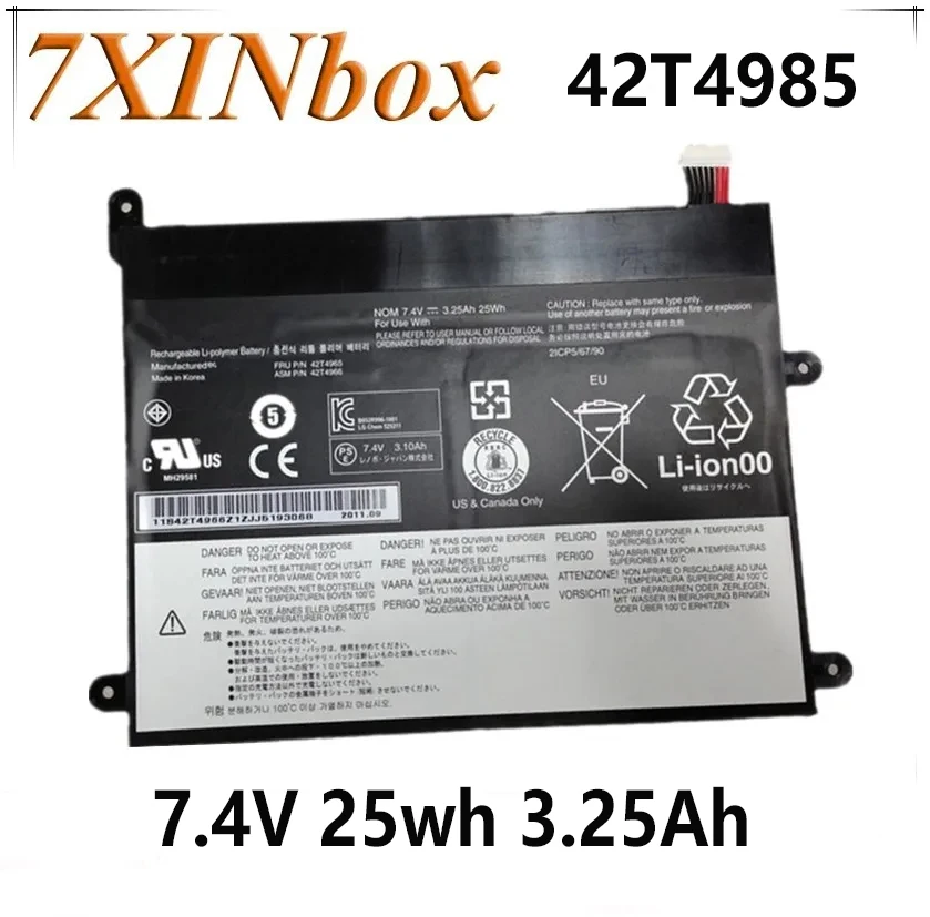 Аккумулятор для ноутбука 7XINbox 42T4985, 7,4 В, 25 Втч, А · ч, для LENOVO Tablet 1 42t4963, 42t4964, 42T4965, гарантия 1 год
Аккумулятор для ноутбука 7XINbox 42T4985, 7,4 В, 25 Втч, А · ч, для LENOVO Tablet 1 42t4963, 42t4964, 42T4965, гарантия 1 год