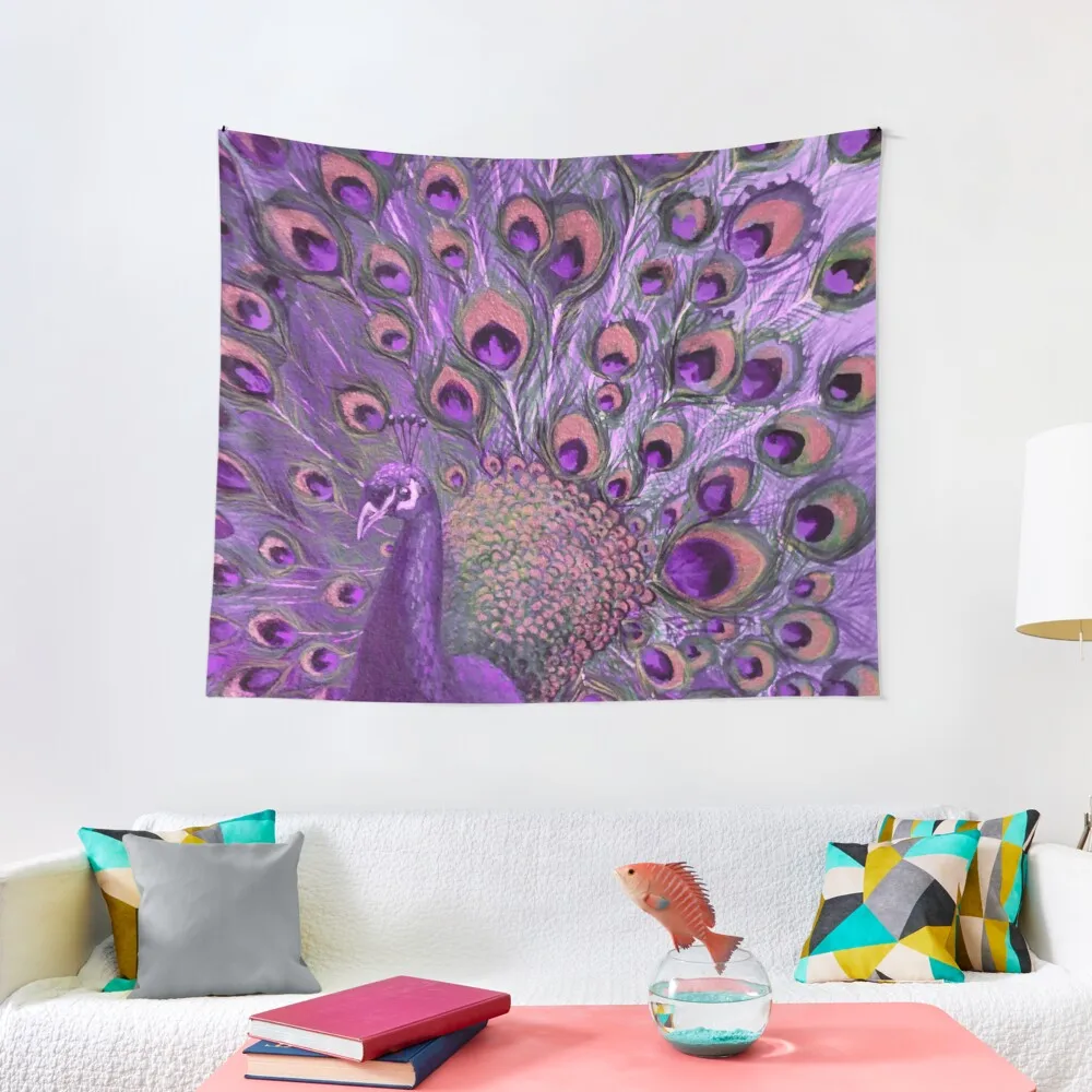 

Purple Peacock Full Glory Tapestry Decoration For Home Wall Mural Home Decor Accessories Wall Decor Hanging