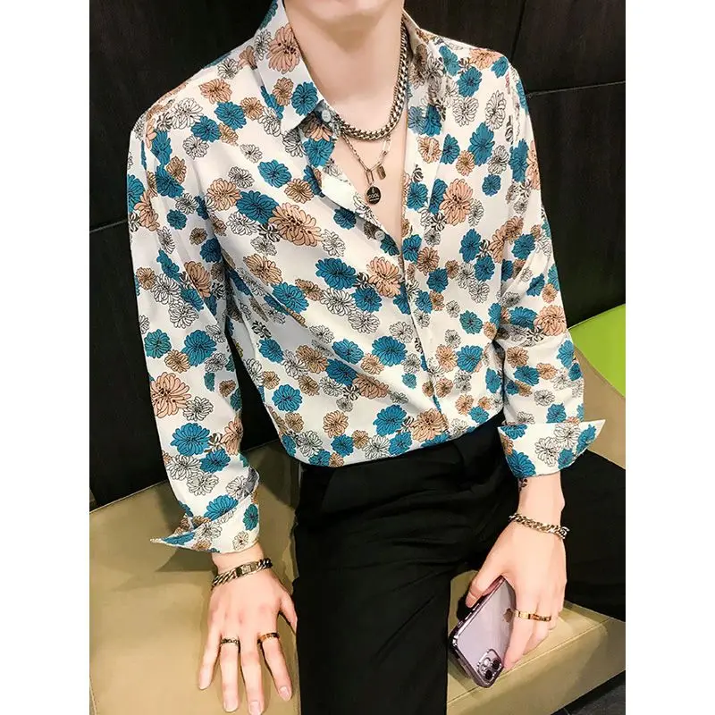 2024 Men Spring Summer New Turn-down Collar Button Shirt Male Long Sleeve Casual Blouse Men's Printing Floral Fashion Shirts D02
2024 Men Spring Summer New Turn-down Collar Button Shirt Male Long Sleeve Casual Blouse Men's Printing Floral Fashion Shirts D02