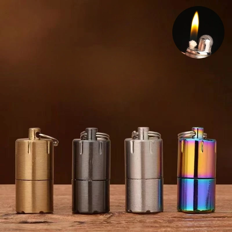 Mini Keychain Retro Kerosene Lighter Diesel Waterproof Lighter Keychain Cigarette Lighter Gift Survival Tool Portable
Mini Keychain Retro Kerosene Lighter Diesel Waterproof Lighter Keychain Cigarette Lighter Gift Survival Tool Portable
