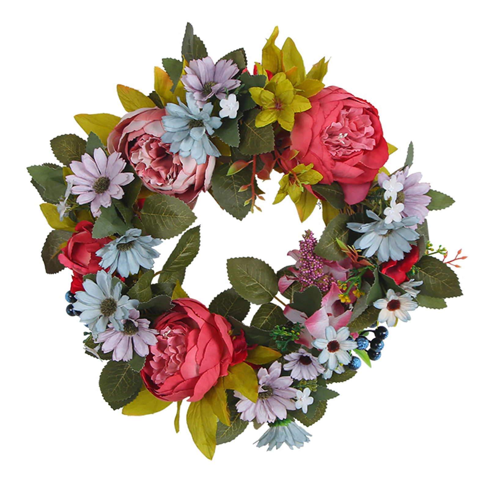 Artificial Wreath Garland 2024 Spring 32cm Size Artificial Front Door Decoration PE Material Small Wildflower Spring
Artificial Wreath Garland 2024 Spring 32cm Size Artificial Front Door Decoration PE Material Small Wildflower Spring