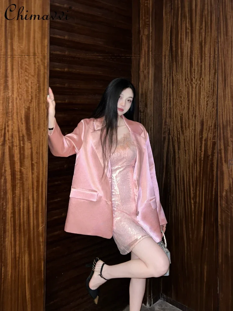 High-End Commute Style Solid Color Long Sleeve Women's Suits Autumn Winter Fashion Diamond-Studded Loose Single-Breasted Jackets
High-End Commute Style Solid Color Long Sleeve Women's Suits Autumn Winter Fashion Diamond-Studded Loose Single-Breasted Jackets
