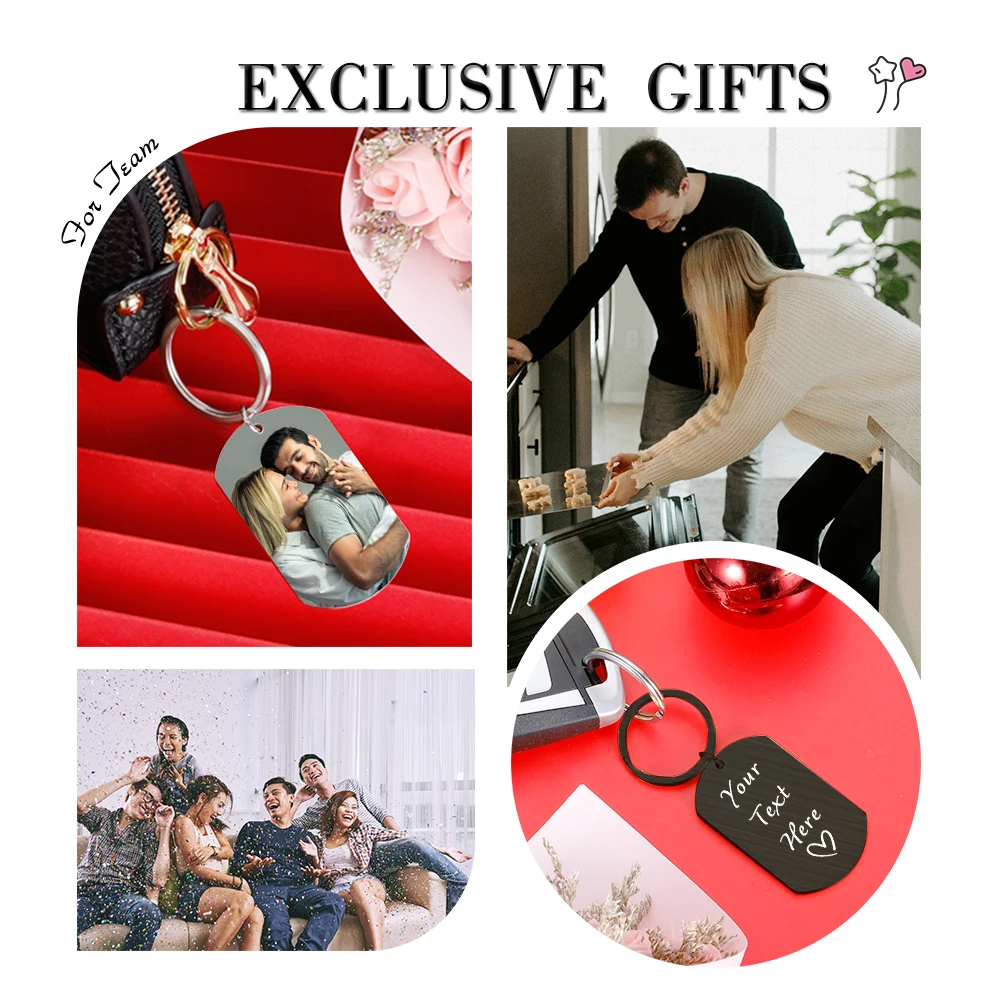 Custom Photo Couple Keychain Anniversary Gift for Boyfriend Him Her Stainless Steel Laser Engraved Doubled Sided Text Keychains Custom Photo Couple Keychain Anniversary Gift for Boyfriend Him Her Stainless Steel Laser Engraved Doubled Sided Text Keychains
