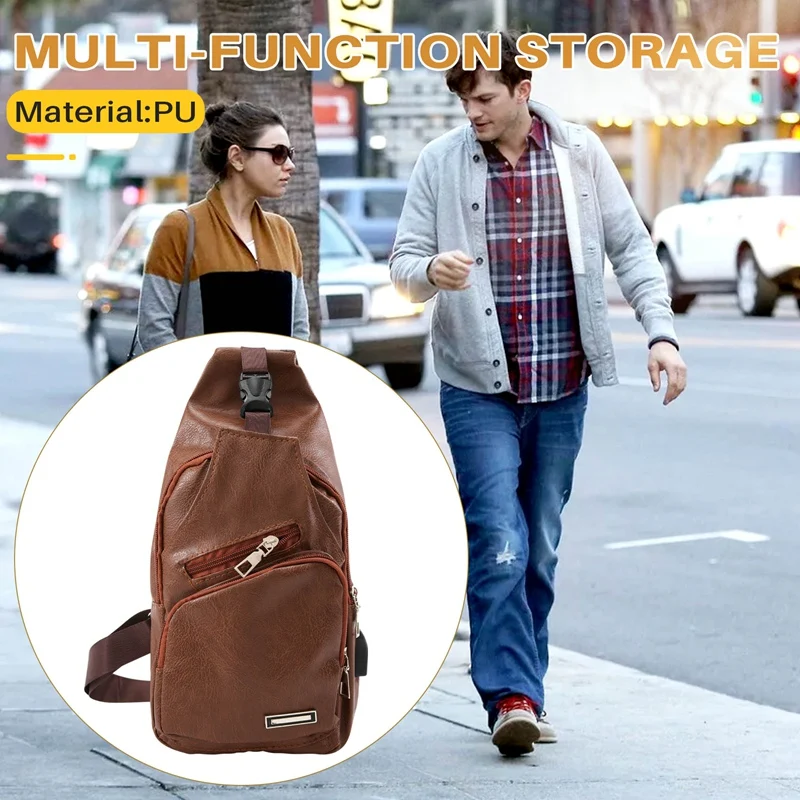 Mini USB Interface Plenty Of Space Mens Casual Bag Fashion Outdoor Sling Bag Travel Day Pack PU Leather Chest Bag Crossbody Bag
Mini USB Interface Plenty Of Space Mens Casual Bag Fashion Outdoor Sling Bag Travel Day Pack PU Leather Chest Bag Crossbody Bag