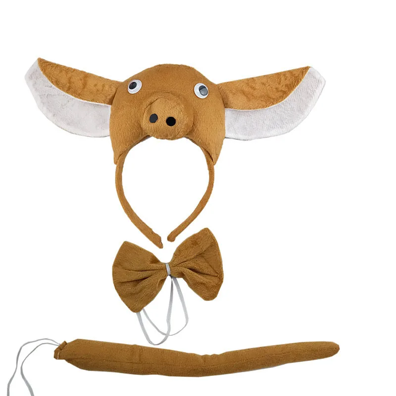 Adult Kids Party Brown Pig Ear Headband Bow Tie Tail Birthday Gift for Women Animal Hair Band Plush Halloween Costume Cosplay
Adult Kids Party Brown Pig Ear Headband Bow Tie Tail Birthday Gift for Women Animal Hair Band Plush Halloween Costume Cosplay