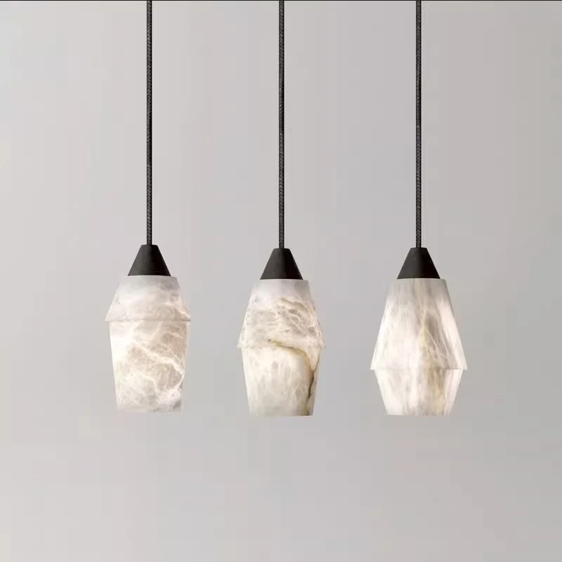 Bedroom bedside single head marble pendant light Restaurant bar TV background wall fixtures pendant lamp
Bedroom bedside single head marble pendant light Restaurant bar TV background wall fixtures pendant lamp