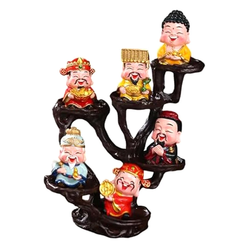 

God Of Wealth Statues God Of Good Luck Collectible Prosperity Sculpture For Newyear Shelf A