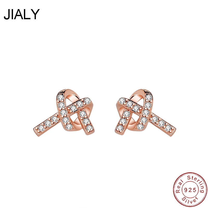 European 925 Sterling Silver Stud Earrings AAA CZ Heart Knot For Women Birthday Party Gift Jewelry
European 925 Sterling Silver Stud Earrings AAA CZ Heart Knot For Women Birthday Party Gift Jewelry