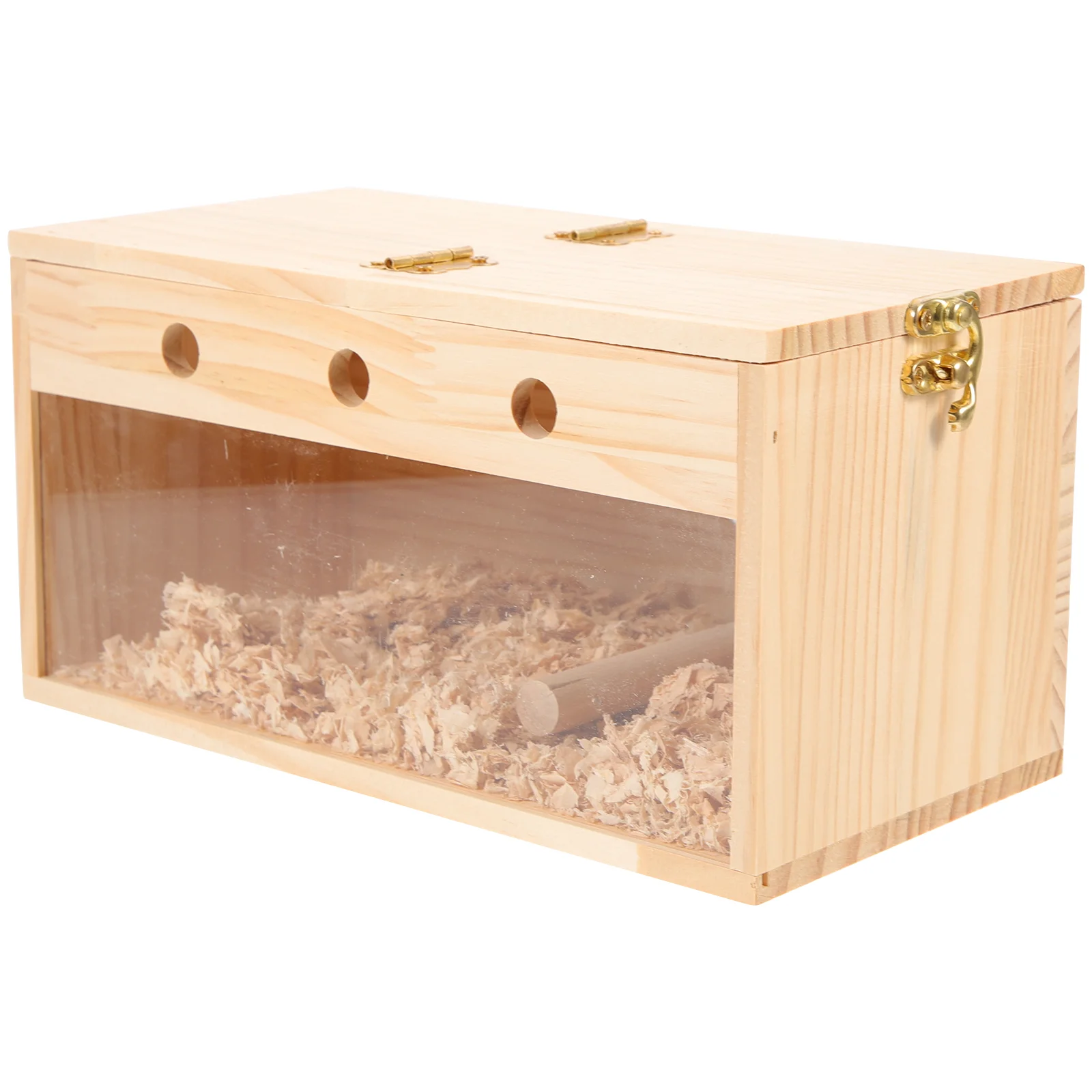 

Parrot Breeding Box Wooden Parakeet Nest Garden Nesting House Square Wood Bird Cage Supply