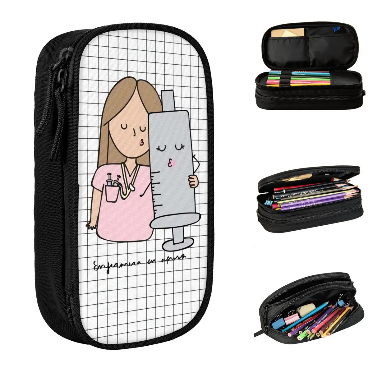 Enfermera En Apuros Nurse Pencil Cases Pencilcases Pen Holder Kids Big Capacity Pencil Bags Students School Gifts Stationery
Enfermera En Apuros Nurse Pencil Cases Pencilcases Pen Holder Kids Big Capacity Pencil Bags Students School Gifts Stationery