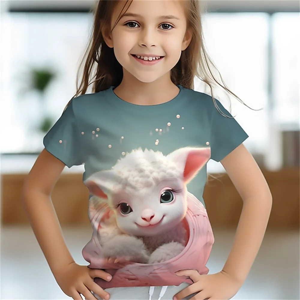 Children Clothes Girl T-Shirts Cartoon Sheep Cat Rabbit Kawaii Graphic T Shirts For Kids New In Spring Tops 2023 Fashion Tees
Children Clothes Girl T-Shirts Cartoon Sheep Cat Rabbit Kawaii Graphic T Shirts For Kids New In Spring Tops 2023 Fashion Tees