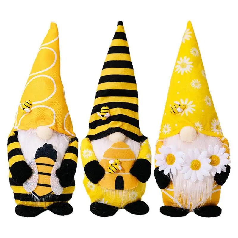 

Bee Gnome Toys Plush Cute Honey Bee Gnomes Plush Spring Gnomes Swedish Gnomes Honey Bee Gnomes Decorations For Home decor