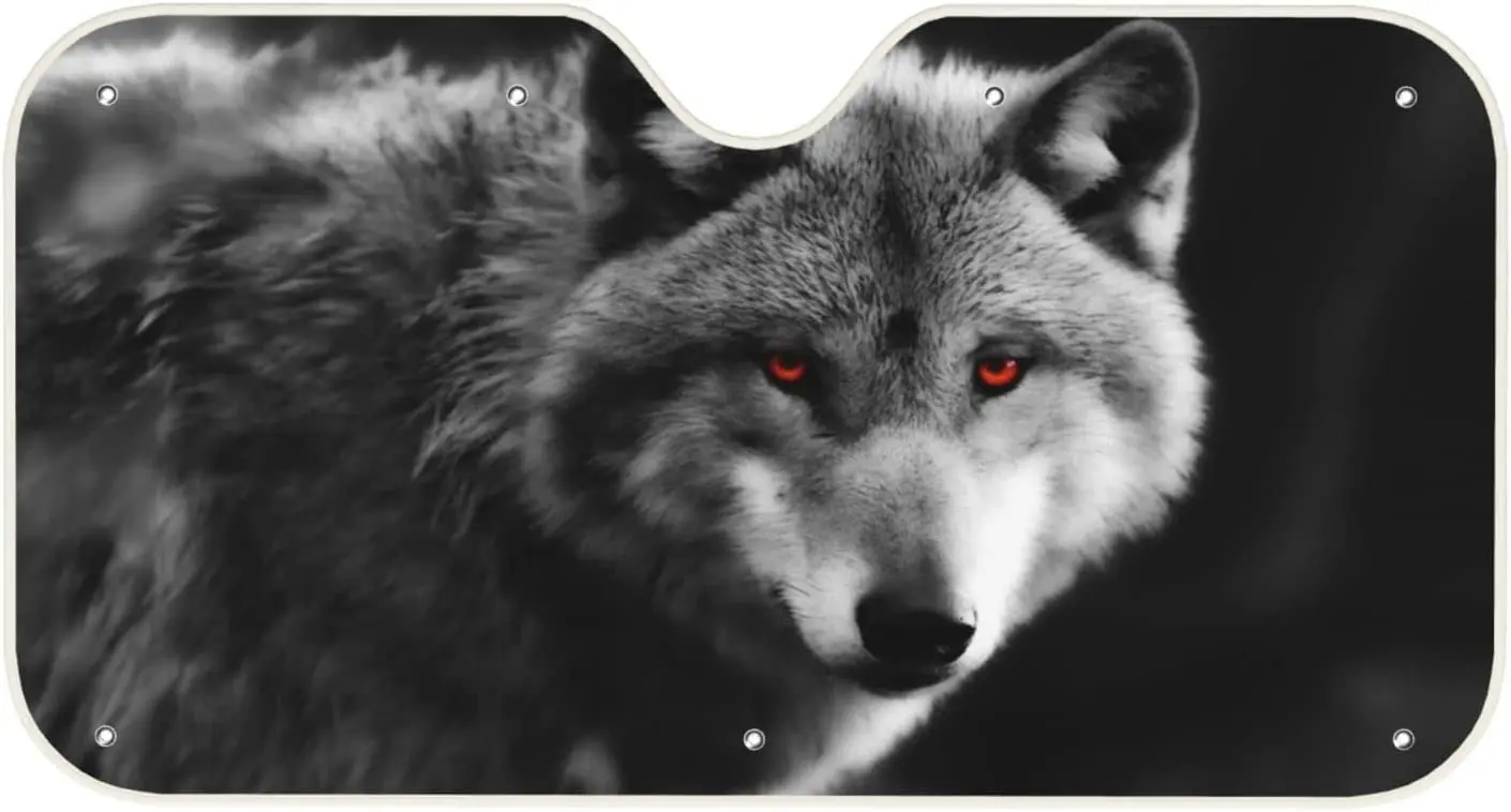 Car Sunshade Wolf with red Eyes car Windshield Sun Visor Car Sun Shade for Front Window Auto Sun Visor Heat Car Sunscreen
Car Sunshade Wolf with red Eyes car Windshield Sun Visor Car Sun Shade for Front Window Auto Sun Visor Heat Car Sunscreen