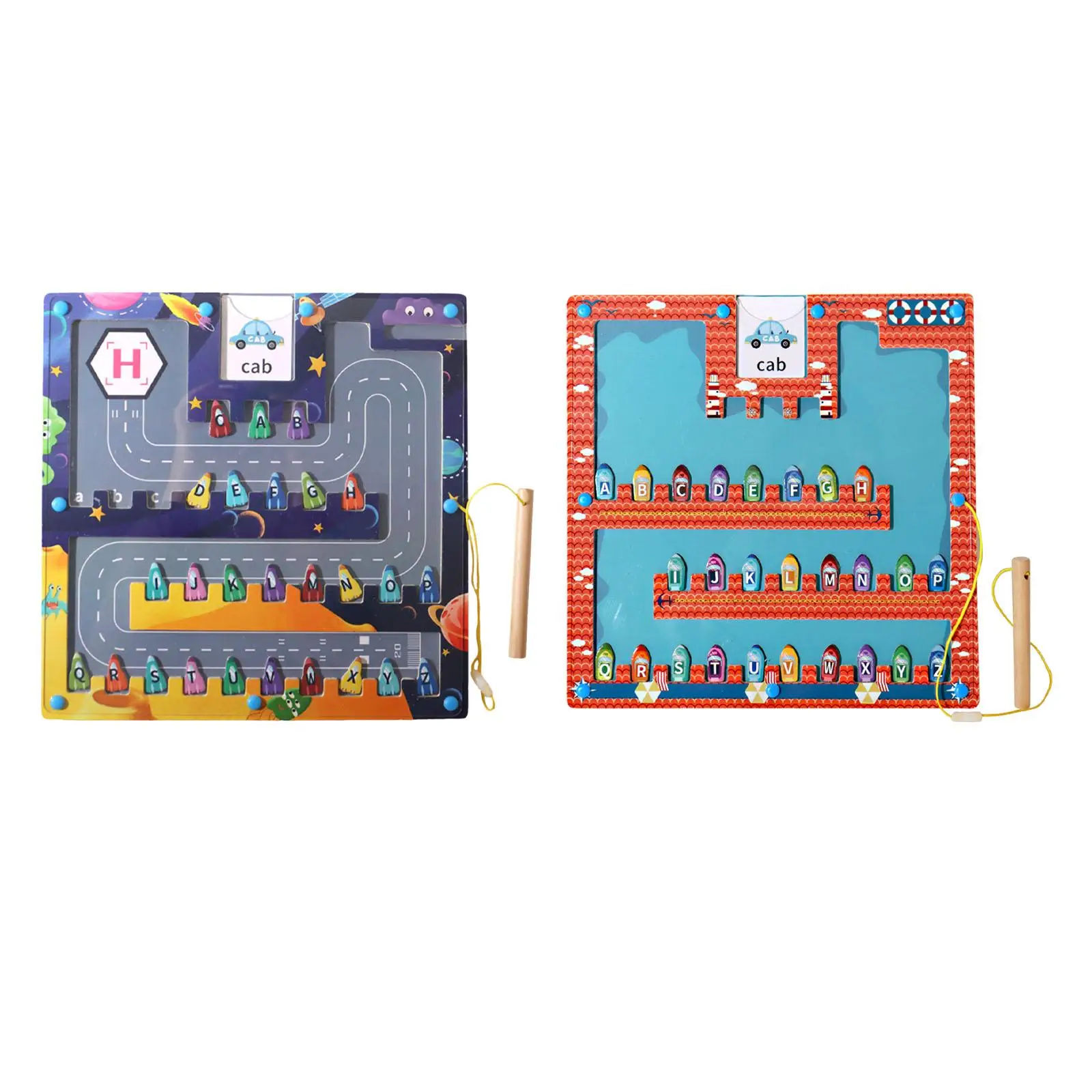 Magnetic Alphabet Maze Fine Motor Skills Letter Puzzle Wooden Learning Letter Letter Matching for Family Game Preschoolers Kids
Magnetic Alphabet Maze Fine Motor Skills Letter Puzzle Wooden Learning Letter Letter Matching for Family Game Preschoolers Kids