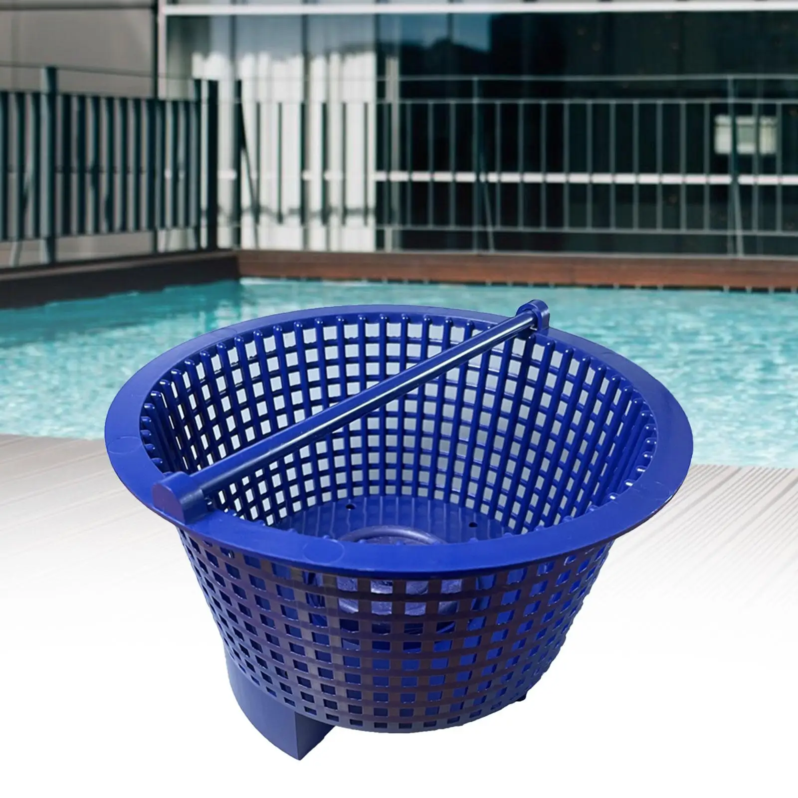 

Pool Skimmer Basket Cleaning Tool Effective Accessories with Handle Pool Filter Basket for Cleaning Grass Debris in Ground Pool