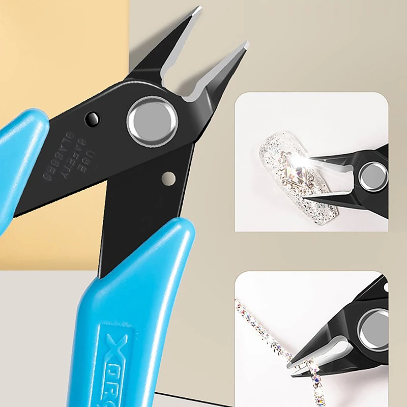 

Manicure Nail Pliers For Rhinestones Gems Removal 170 Soft Wire Cutter Nail Unloading Nippers Chain Scissors Nail Art Tool