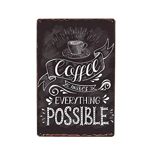 

Life Quotes About Coffee Retro Metal Plaque Vintage Tin Sign Cafe Bar Pub Poster Wall Decor Metal Tin Sign 8x12 Inch aasd-90