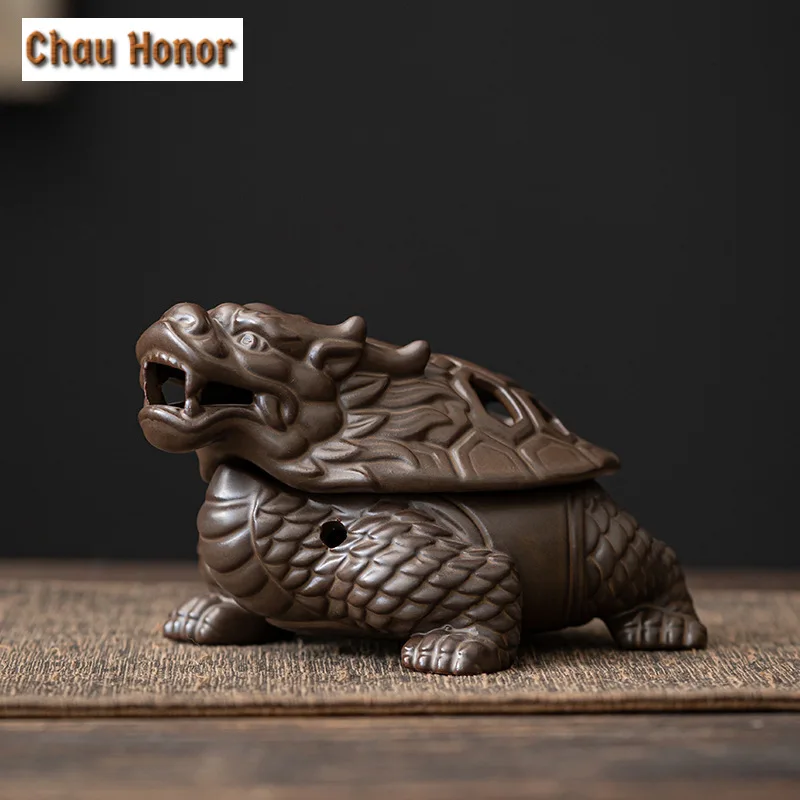 

Creative Dragon Turtle Art Plate Ceramic Incense Burner Path Backflow Burner Holder Aromatherapy Furnace Home Decoration Crafts