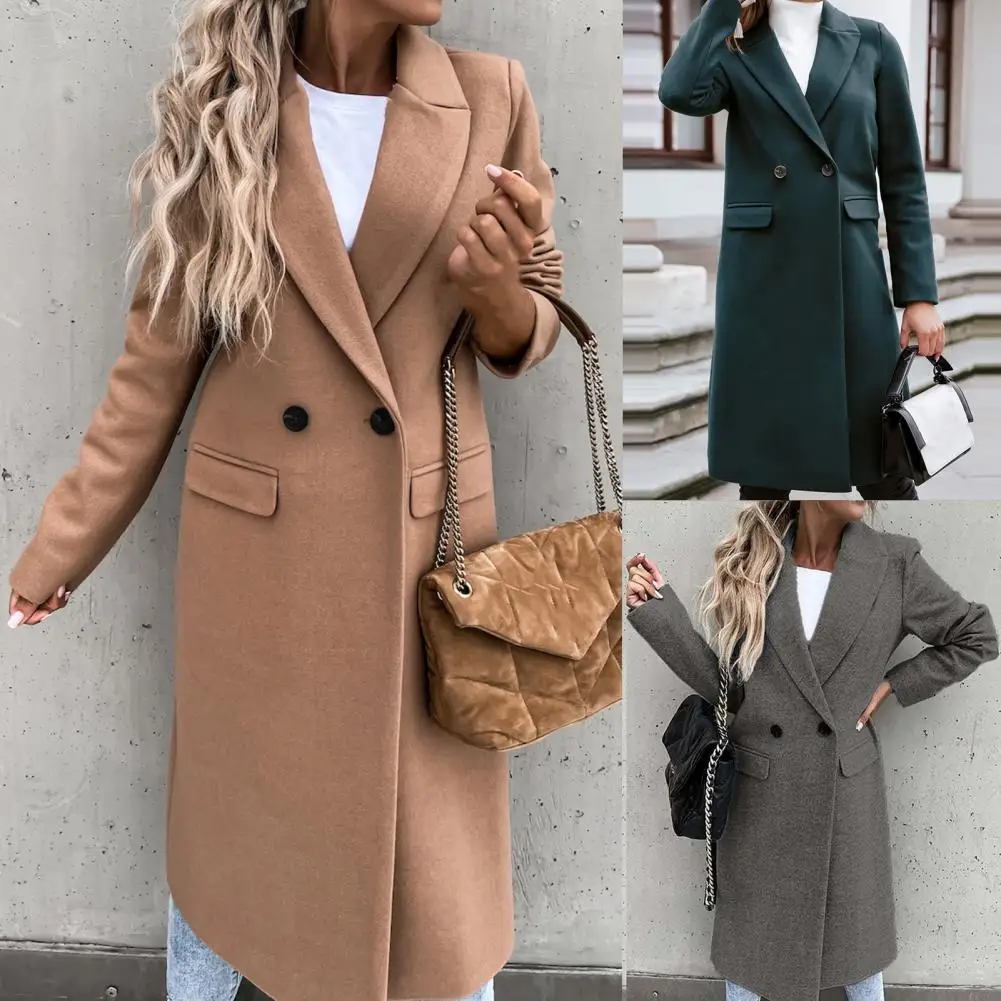 Autumn Winter Coat for Women Elegant Long Blazer Suit Collar All Match Long Sleeve Button Placket Overcoat for Office Ladies
Autumn Winter Coat for Women Elegant Long Blazer Suit Collar All Match Long Sleeve Button Placket Overcoat for Office Ladies