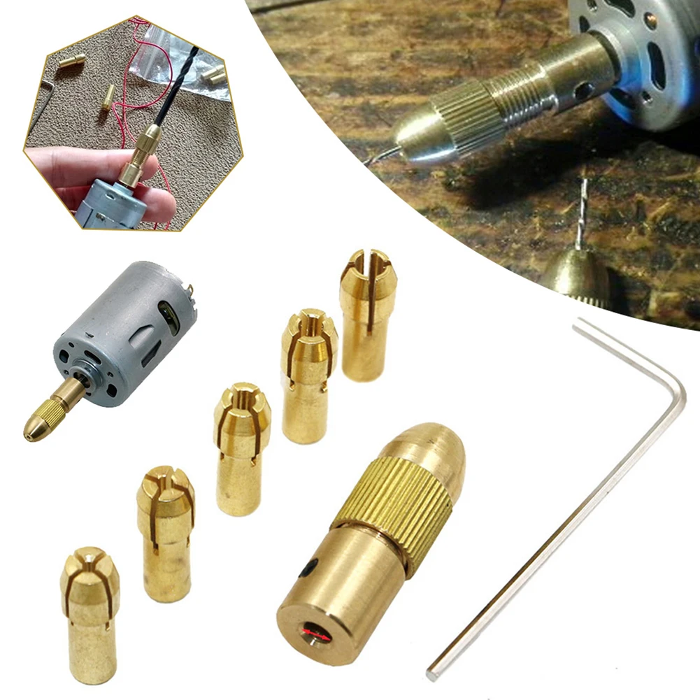 7pcs Mini Drill Chuck Collet Set For Electric Motor Shaft Fit Micro Twisted Drill Brass Cartridge Rotary Tool Bit Clamping Nut
7pcs Mini Drill Chuck Collet Set For Electric Motor Shaft Fit Micro Twisted Drill Brass Cartridge Rotary Tool Bit Clamping Nut