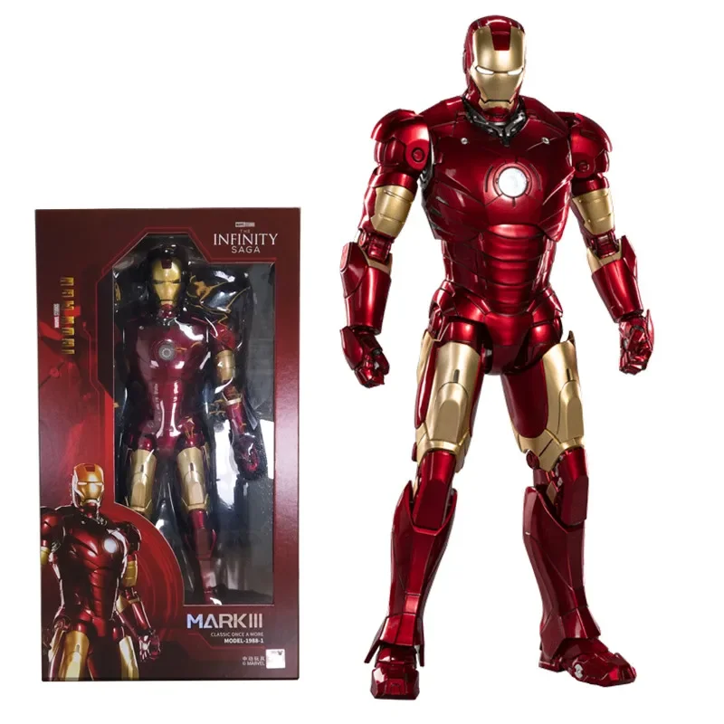

ZD 1/5 Iron Man 36cm MK3 Original Marvel Legends LED Lighting 10th Anniversary Memorial Collect Tony Stark Model Action Figure